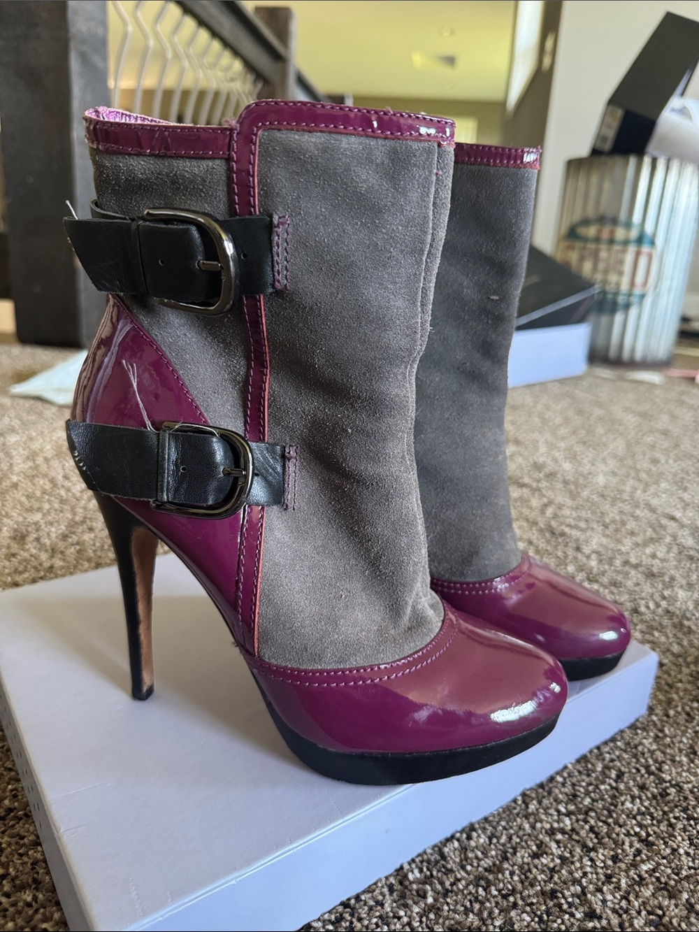 Charles by Charles David, Patent, Leather, and suede boot